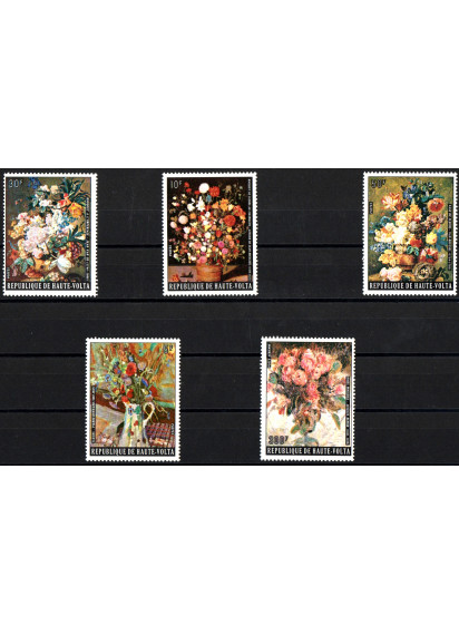 ALTO VOLTA 1975  francobolli serie completa nuova Yvert e Tellier 338/41 + A 183